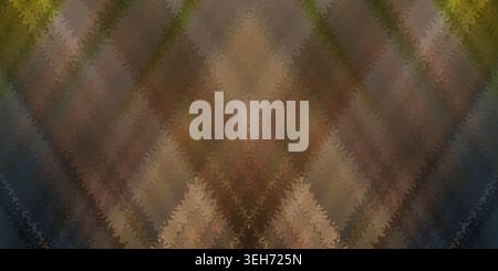 A symmetrical abstract design featuring intersecting wavy lines in earthy tones of brown, tan, and deep blue, creating a textured, woven appearance. Stock Photo
