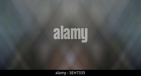 Symmetrical abstract background in cool slate gray and dark blue tones, featuring a distorted, wavy chevron pattern with ripple textures. Stock Photo