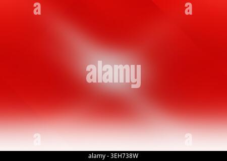 A bold and energetic abstract background featuring a vibrant red and white blurred gradient with subtle geometric overlays. Stock Photo