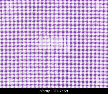 Close-up of purple and white Vichy fabric texture Stock Photo
