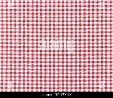 Close-up of red and white Vichy fabric texture Stock Photo