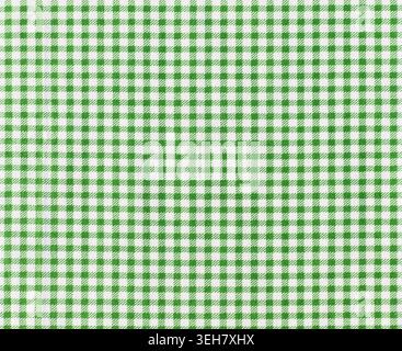 Close-up of green and white Vichy fabric texture Stock Photo