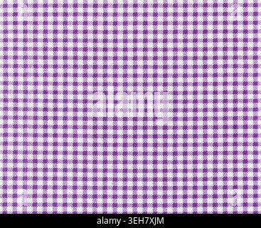 Close-up of purple and white Vichy fabric texture Stock Photo