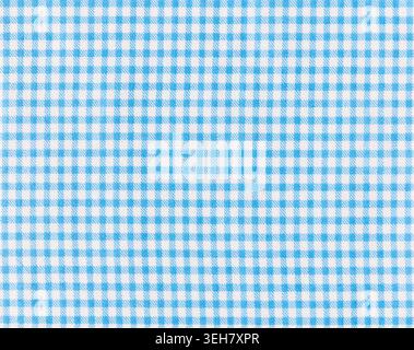 Close-up of blue and white Vichy fabric texture Stock Photo