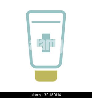 Ointment cream tube medicine isolated vector icon. Medicine and medical support sign. Graph symbol for medical web site and apps design, logo, app, UI Stock Vector