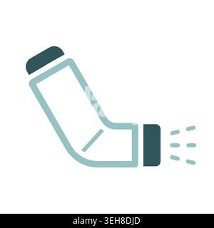 Asthma inhaler vector isolated  icon. Medicine and healthcare, medical support sign. Graph symbol for medical web site and apps design, logo, app, UI Stock Vector