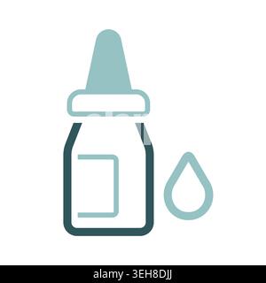 Eye drops vector isolated icon. Nasal drops. Medicine and healthcare, medical support sign. Graph symbol for medical web site and apps design, logo, a Stock Vector