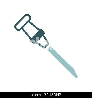 Catheter vector isolated icon. Medicine and healthcare, medical support sign. Graph symbol for medical web site and apps design, logo, app, UI Stock Vector