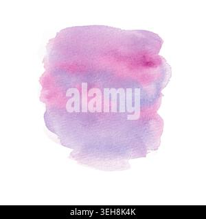 Abstract watercolor gradient wash with lavender, lilac, purple and berry tones. Hand painted textured background with paper grain for wedding invitati Stock Photo