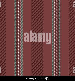 Age vertical vector seamless, event textile texture stripe. Fashionable pattern lines background fabric in red and dark colors palette. Stock Vector
