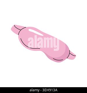 Pink eye mask for sleeping and travel comfort isolated on white background vector Stock Vector