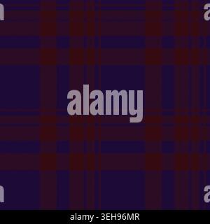 Linear check texture seamless, colourful background tartan pattern. Idyllic fabric plaid textile vector in dark color palette. Stock Vector