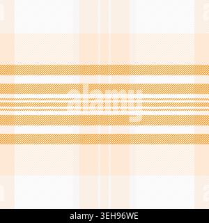 Straight check textile seamless, quiet tartan vector background. Repeatable patterns texture fabric plaid pattern in white and antique white colors pa Stock Vector