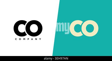 Trendy letter C and O, CO logo design template. Minimal monogram initial based logotype for company identity. Stock Vector