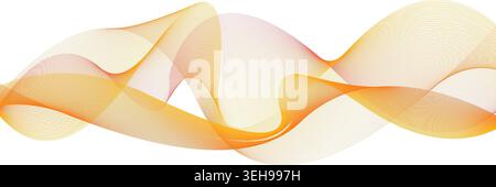Soft Orange Flowing Abstract Wave Background for Elegant Luxury Branding Stock Vector