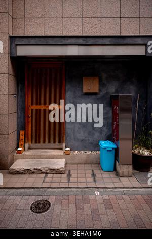 Traditional restaurant entrance in the Ginza district of Tokyo, Japan. Stock Photo