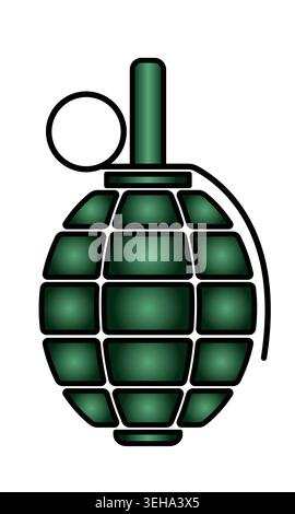 Illustration of a military grenade Stock Vector