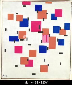 Composition in Colour A, 1917 by Piet Mondrian Stock Vector