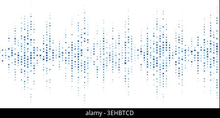 Abstract halftone pattern with medical cross symbols. Geometric plus sign background with gradient effect for modern healthcare visual texture in blue Stock Vector