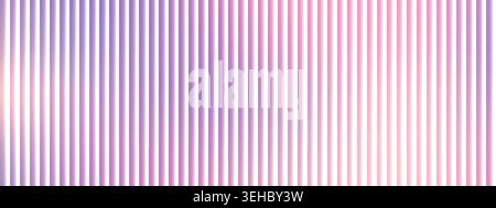 Abstract ribbed glass gradient background. Futuristic vertical stripe texture with vibrant pink and purple colors Stock Vector