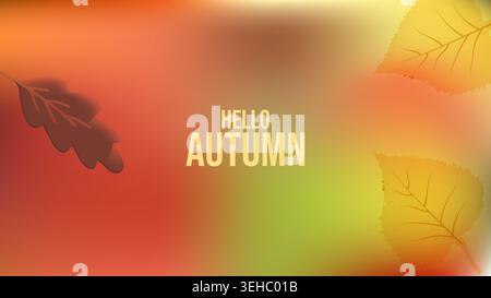 Abstract autumn mesh background with colorful gradient element and smooth texture. For branding advertising web design banner and marketing material. vector illustration. Stock Vector