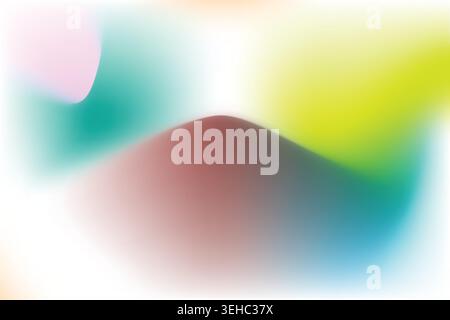 Vibrant Multicolor Abstract Blurred Mesh Gradient Stock Vector