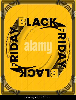 Black Friday Poster Vibrant Deals Bargain Graphic Stock Vector
