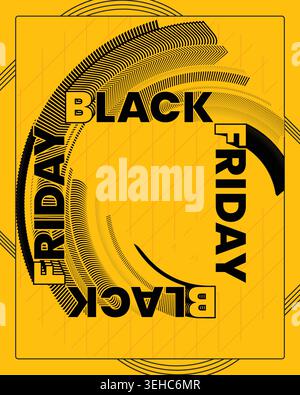 Creative Black Friday Poster Deals Highlight Layout Stock Vector