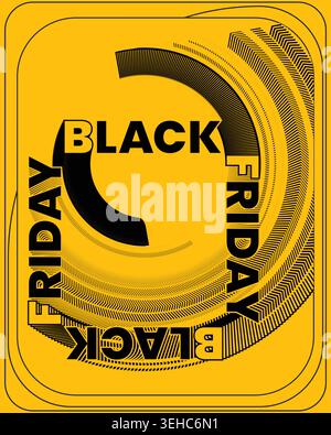 Black Friday Poster Vibrant Bargain Deals Design Stock Vector