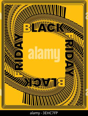 Black Friday Poster Modern Sale Target Visual Design Stock Vector