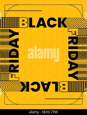 Dynamic Black Friday Poster Target Art Illustration Stock Vector