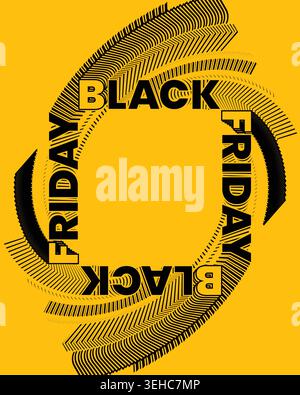 Stylish Black Friday Poster Creative Target Design Stock Vector