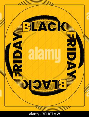Creative Black Friday Poster Circular Target Theme Stock Vector