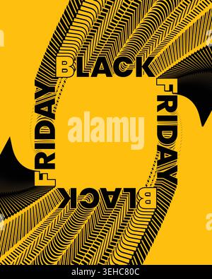 Black Friday Sale Poster Creative Target Layout Stock Vector