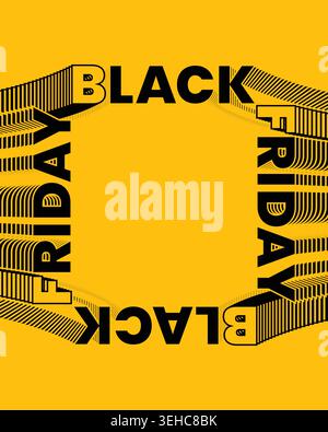 Creative Black Friday Poster Target Graphic Gradient Stock Vector