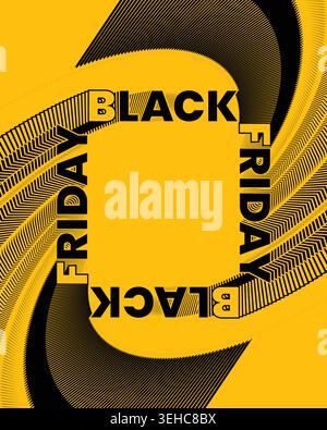 Modern Black Friday Poster Stylized Target Background Stock Vector