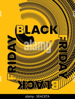 Creative Black Friday Poster Pattern Background Style Stock Vector