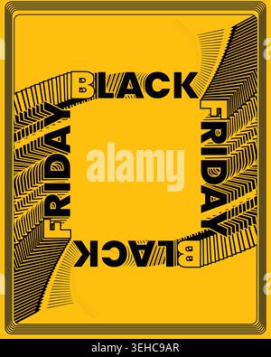 Professional Black Friday Poster Sale Promotion Stock Vector