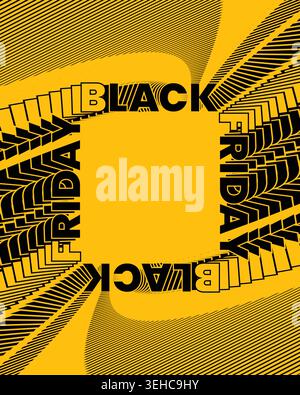 Stylish Black Friday Poster Marketing Layout Stock Vector