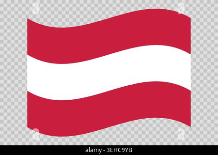Flag of Austria. Austrian national symbol in official colors. Template icon. Abstract vector background Stock Vector