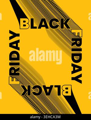 Black Friday Poster Deals Visual Design Stock Vector