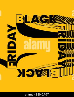 Black Friday Poster Black Friday Deals Shopping Art Stock Vector