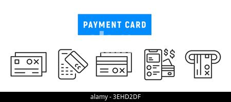 Payment Card Icons Set Stock Vector