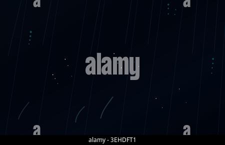 Minimalist dark background featuring abstract geometric lines and glowing dots Stock Vector