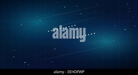 Abstract digital background featuring glowing particles and geometric lines Stock Vector