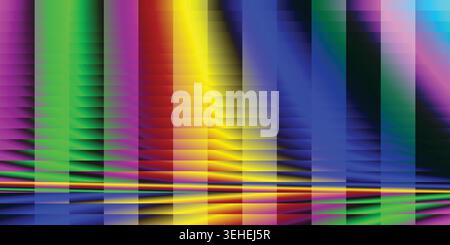 Vibrant colorful abstract image with rainbow hues and geometric patterns Stock Vector