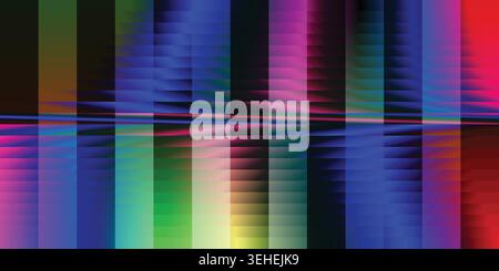 Vibrant colorful abstract background with multicolored vertical stripes and gradient effect Stock Vector