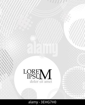Gray abstract trendy background for photo album . Hand drawn. Not AI, vector illustration. Stock Vector