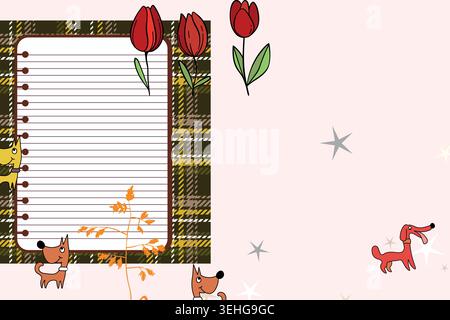 Abstract Y2K background in 2000s style. Collage of mismatched elemets with geometric shapes, stars, floral elements, grid paper. Dynamic effect grunge Stock Vector