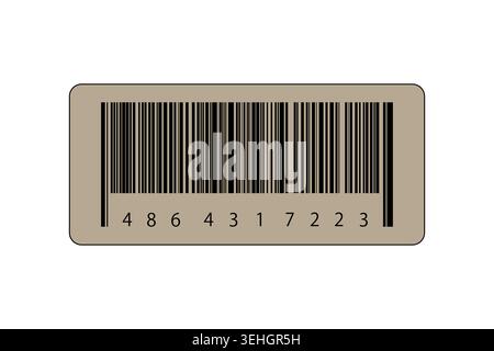 Barcode barcode identification number product scanning . Vertical stripes resembling. Code stripes sticker. Barcode labels, customers qr code Stock Vector